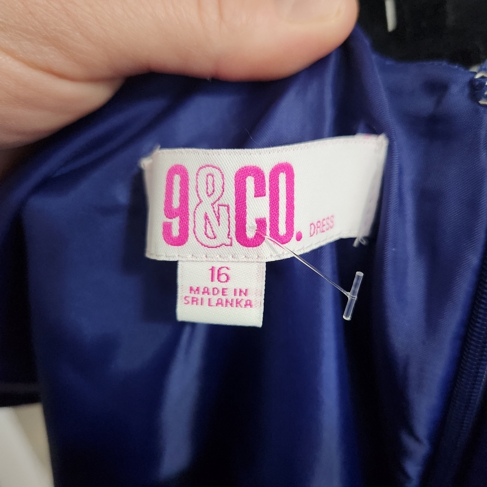 9 & CO Sleevless Blue Dress Size 16 NWT - Picture 4 of 5